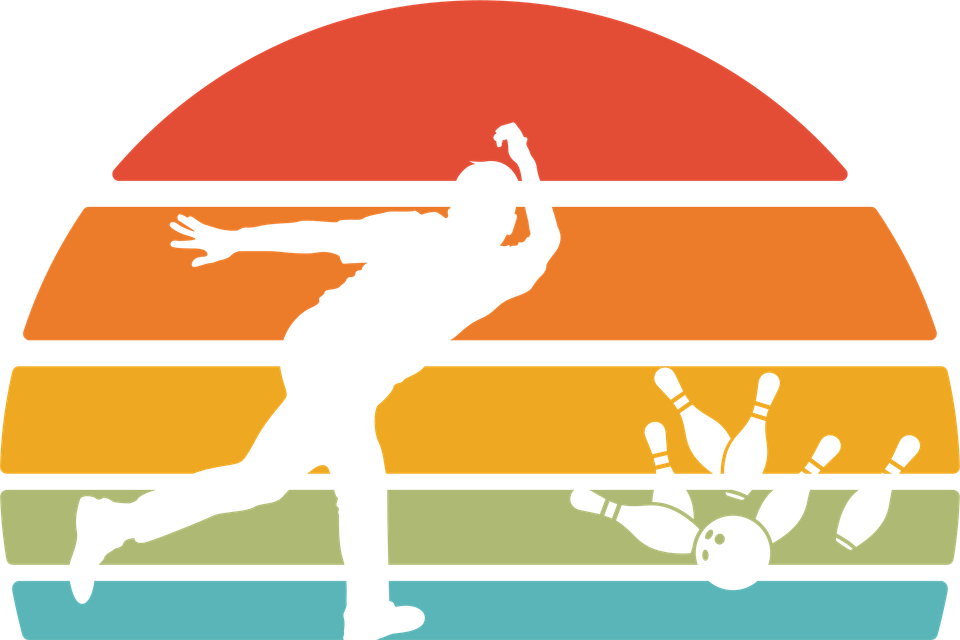 Bowling   retro sunset graphics 03
