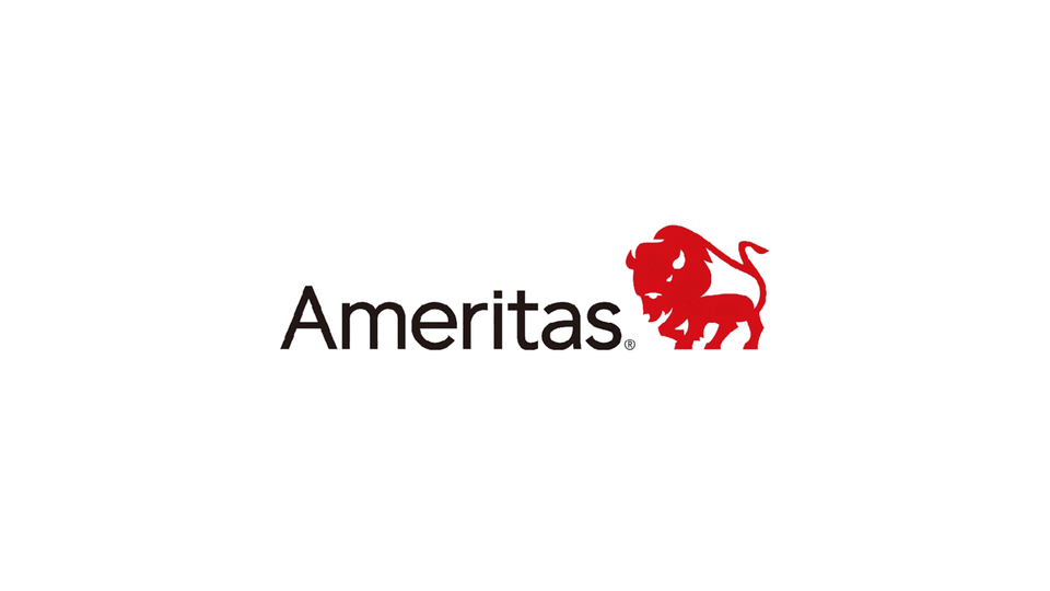 Ameritas logo (full white board)