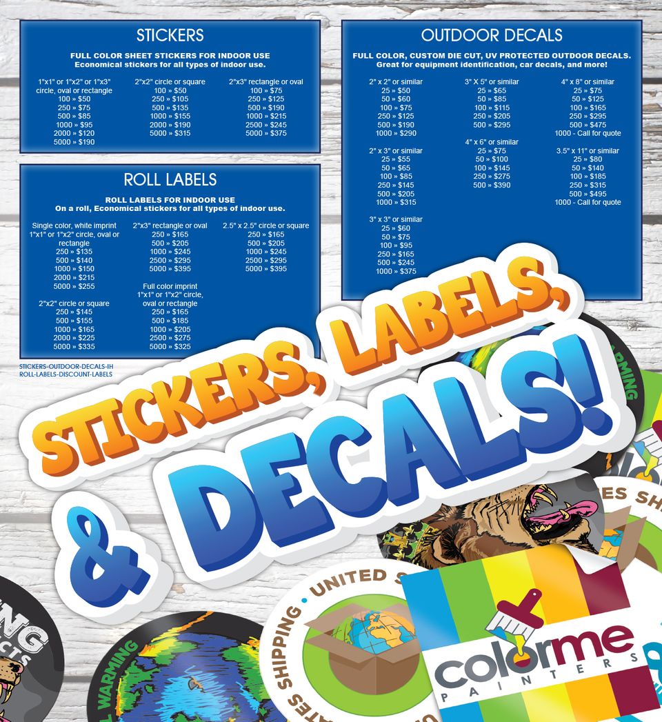 Stickers   labels   decals