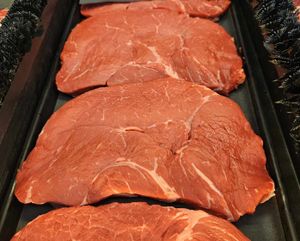 Top sirloin steak cropped