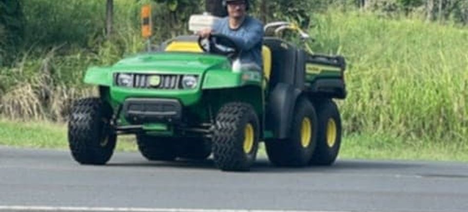 Riding the quad during the building phase