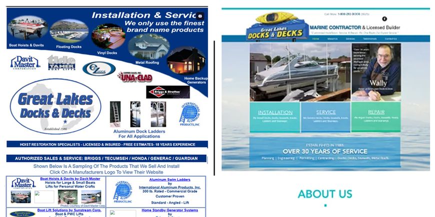 Before  after gl docks