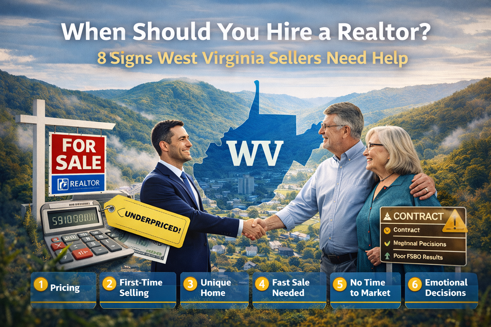 When should you hire a realtor 8 signs west virginia sellers need help