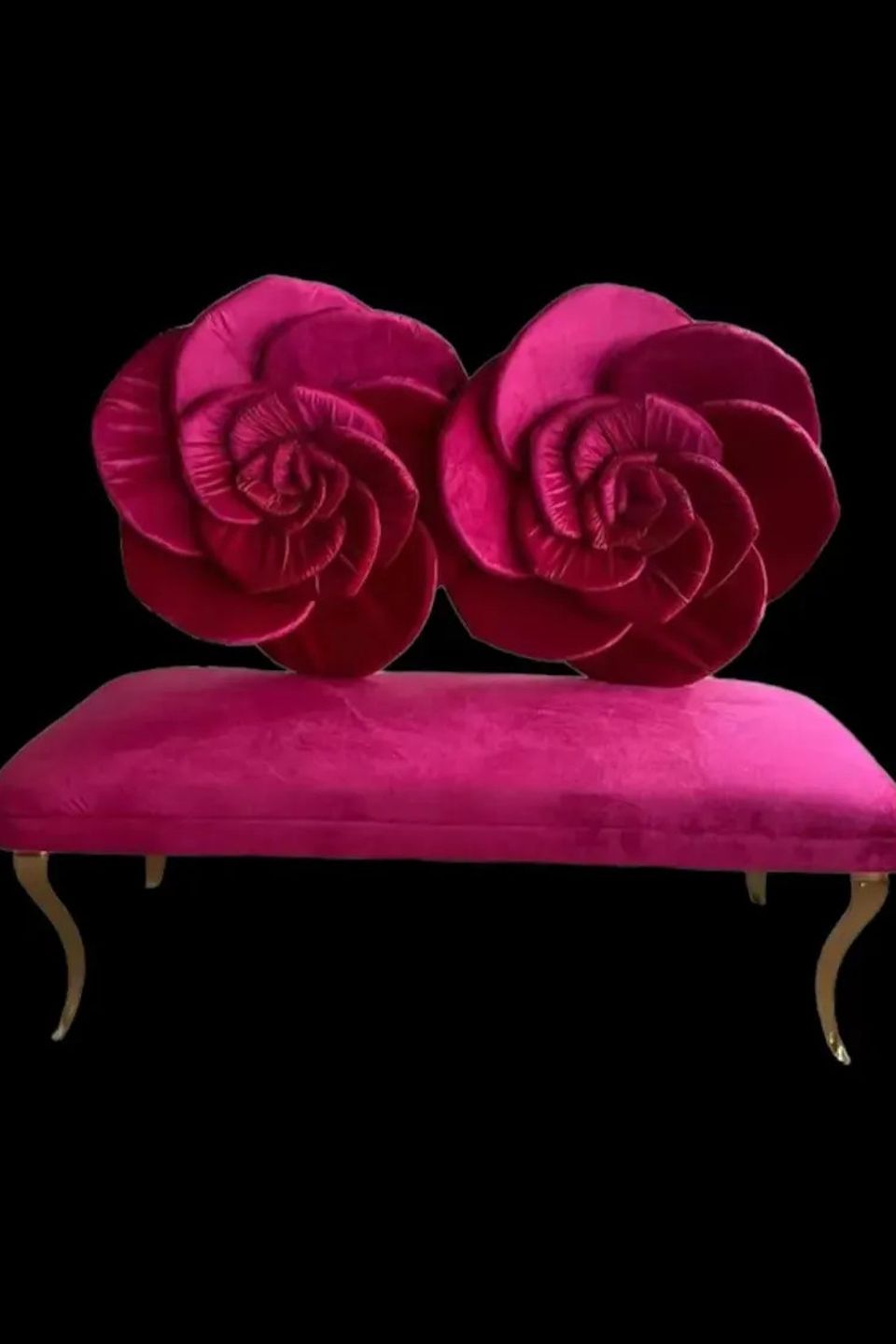 pink loveseat