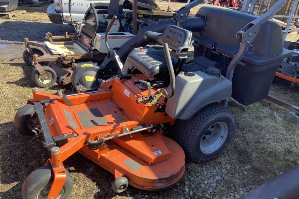 Husky 61 mower angle view