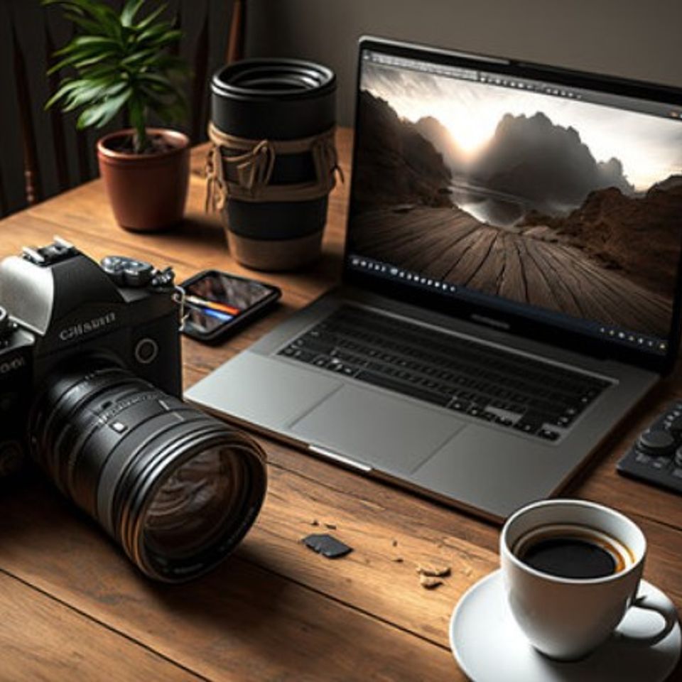Thumbnail camera and laptop