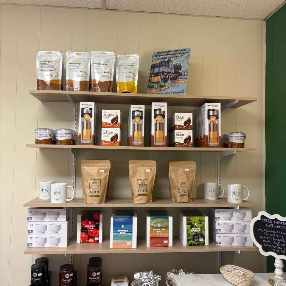Coffee and teas at forest and blossom