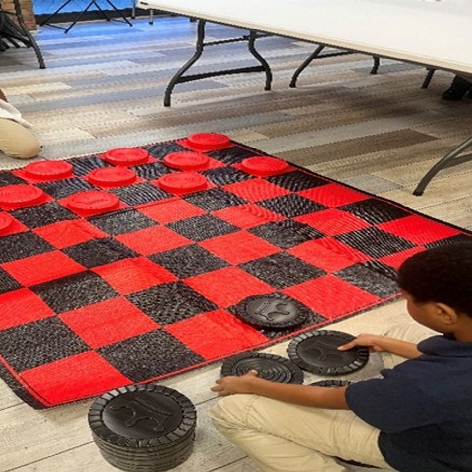 Checkerboard of floor