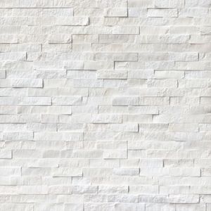 Cosmic white stacked stone panels