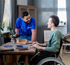 Experienced staff helps disable people