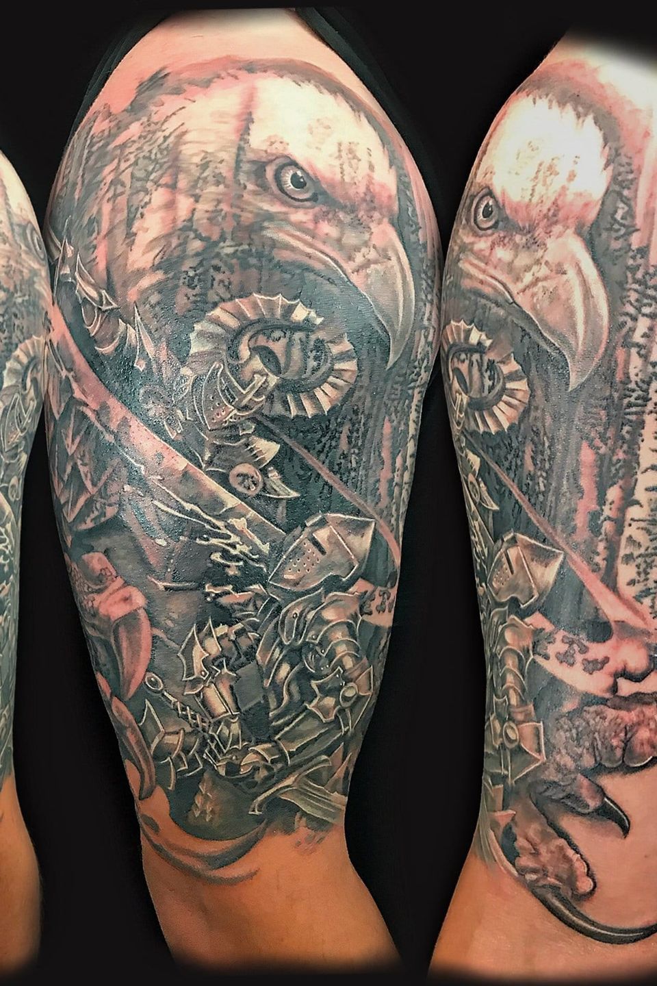 Charlie eagle with fighting knights (with name)