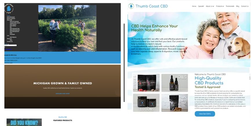 Before  after thumbcoast cbd