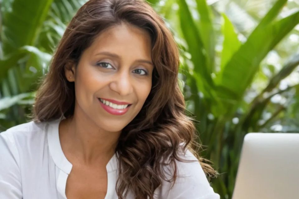 Web Designer female sitting at the computer