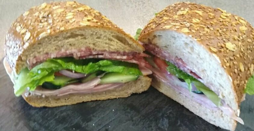 Italian sub on grain roll
