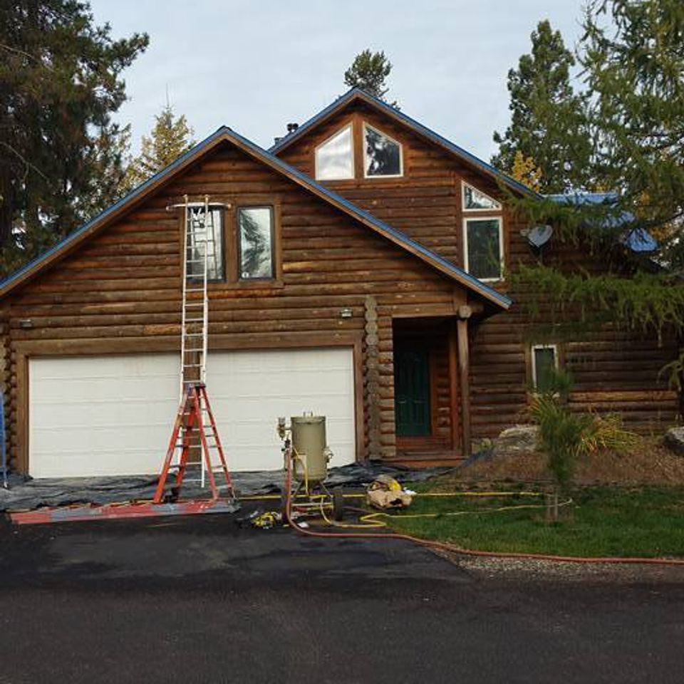 Cleaning cabin exterior in mccall idaho