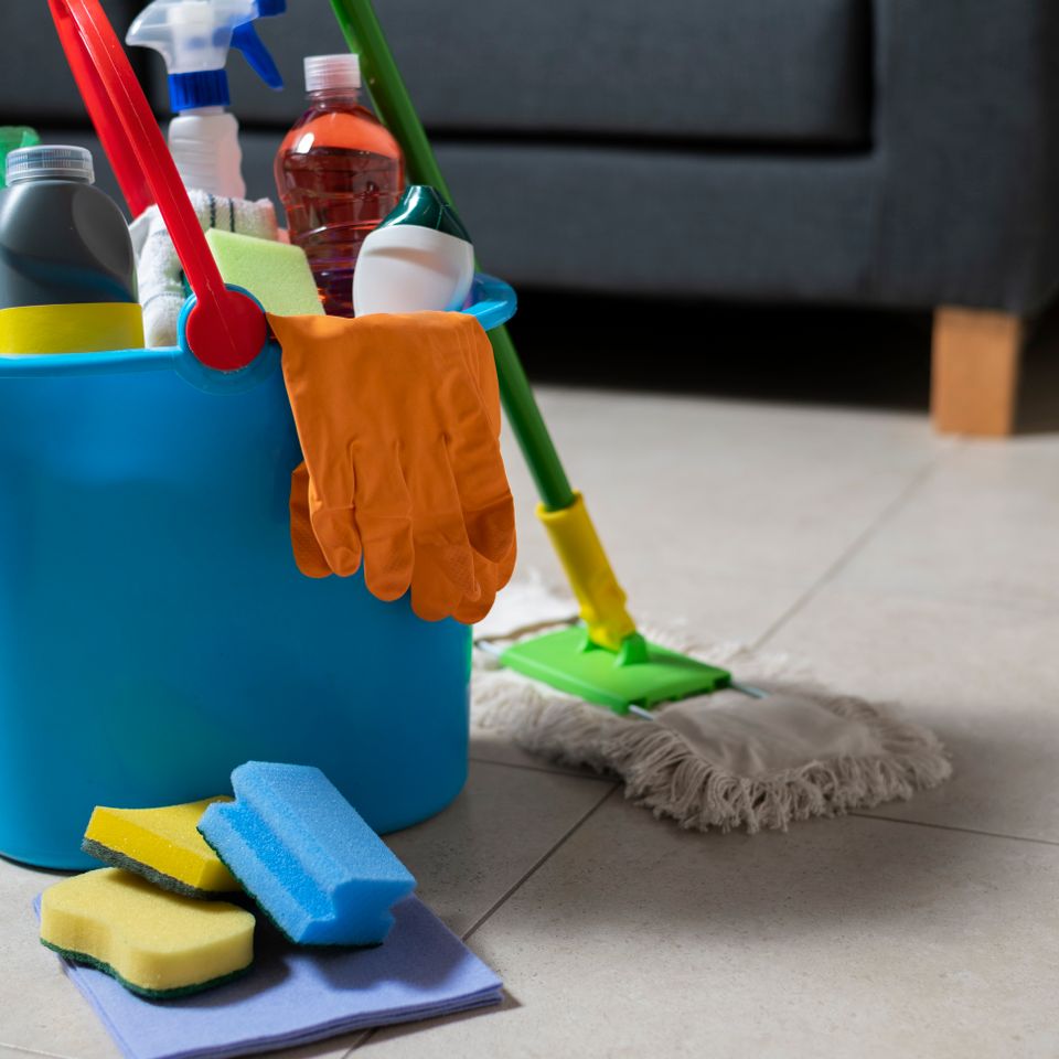 Still life cleaning tools