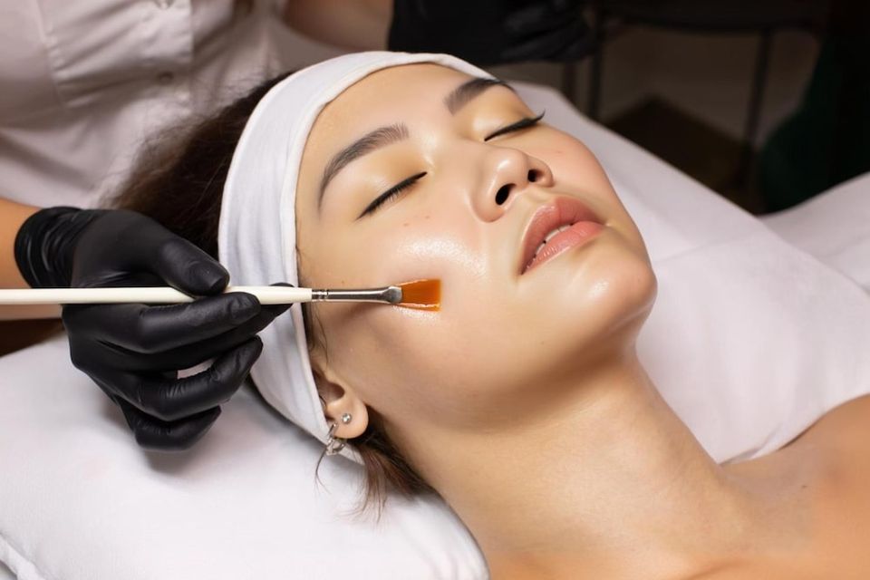 Women getting advanced chemical peel at med spa in Houston, Texas