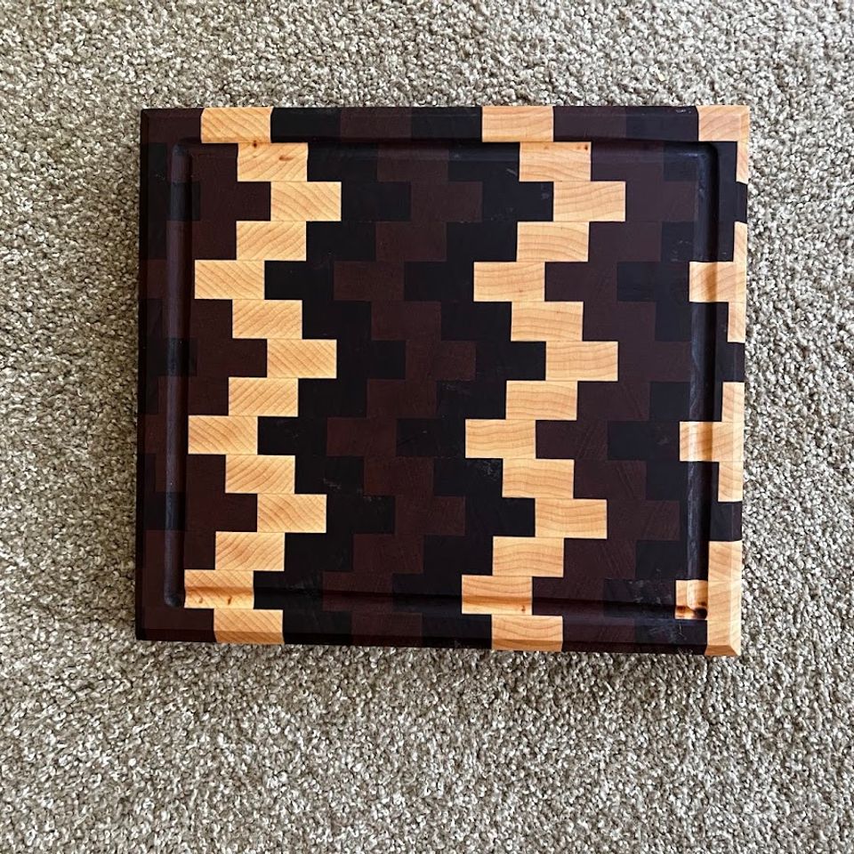 Walnut ph maple end grain