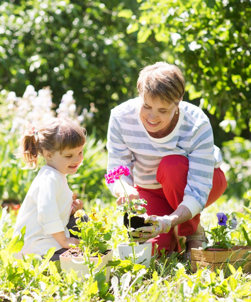 Teach child garden