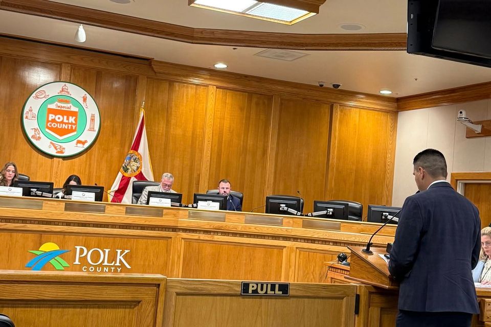 Speaking at polk county