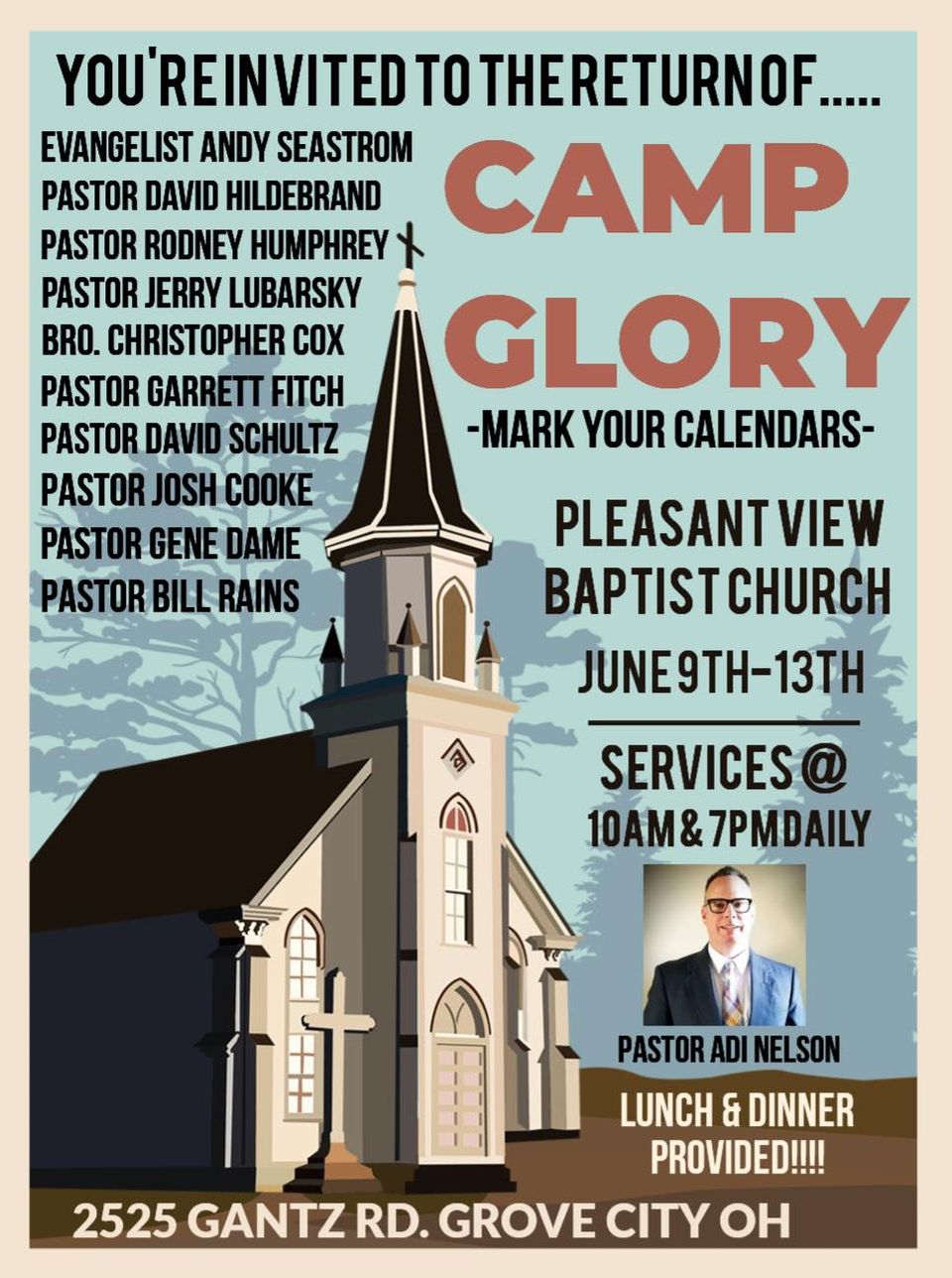 Camp glory flyer