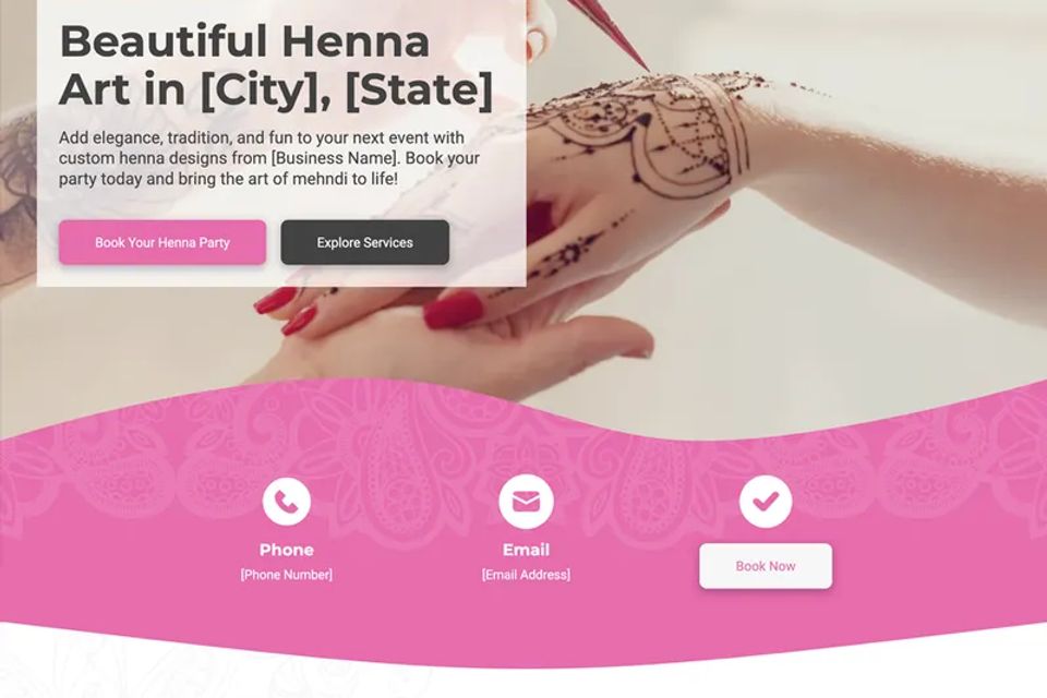 Henna art website design theme original