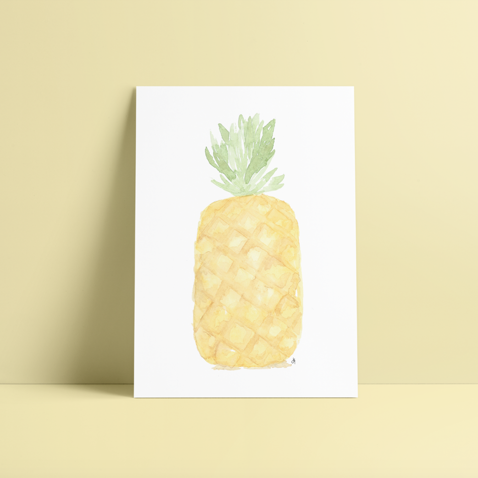 Watercolor Pineapple