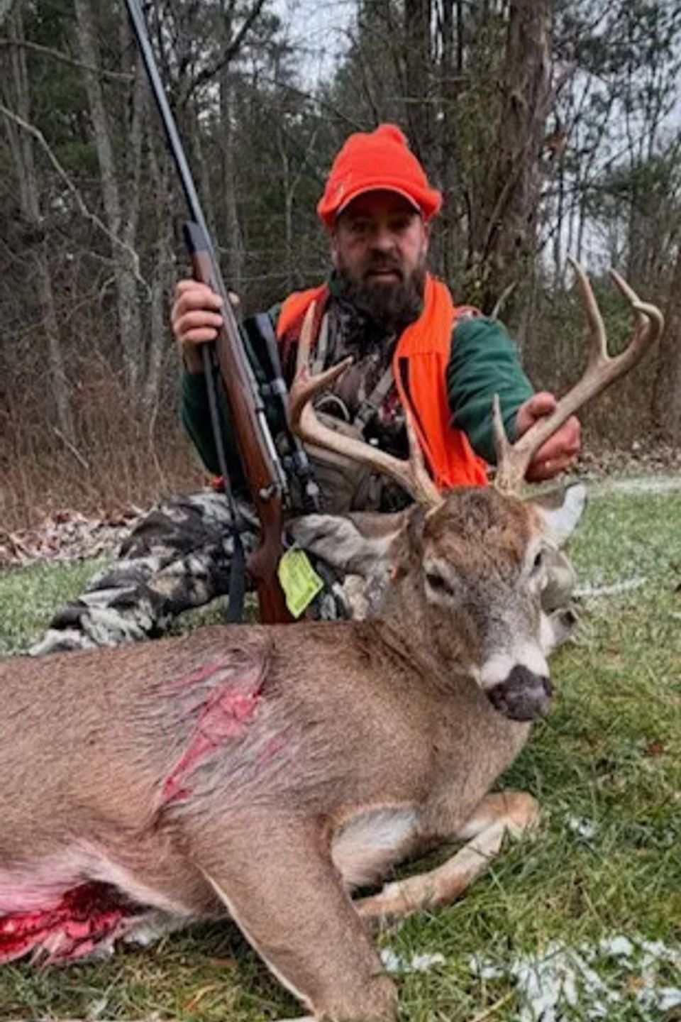Josh Hershey of Lancaster County shot his buck at the family cabin in Huntingdon County. 