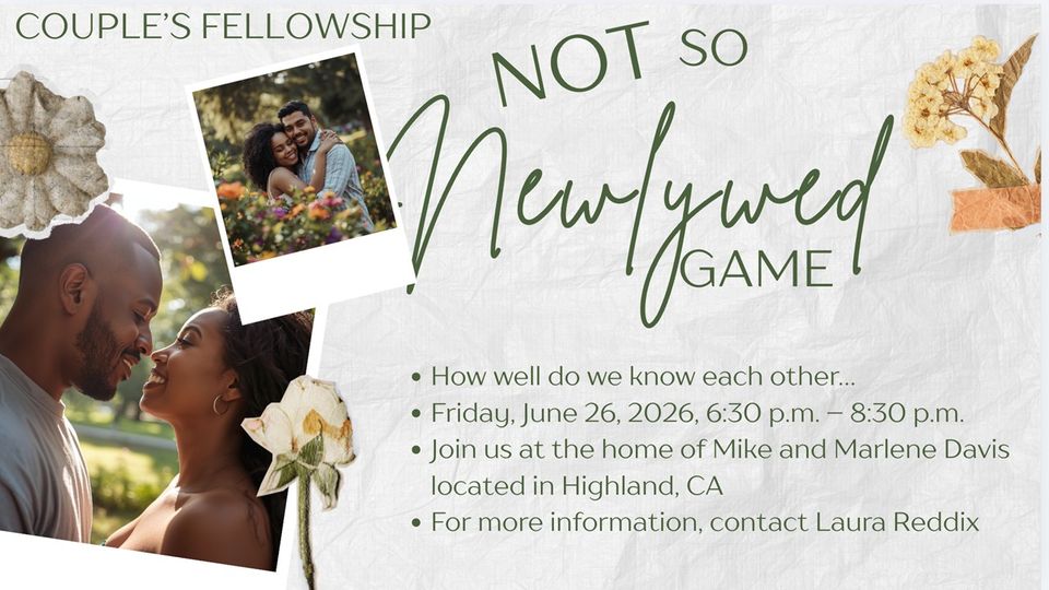 Couples fellowship.newlywed game