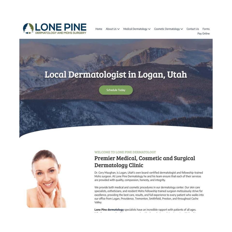 Lone pine dermatology website