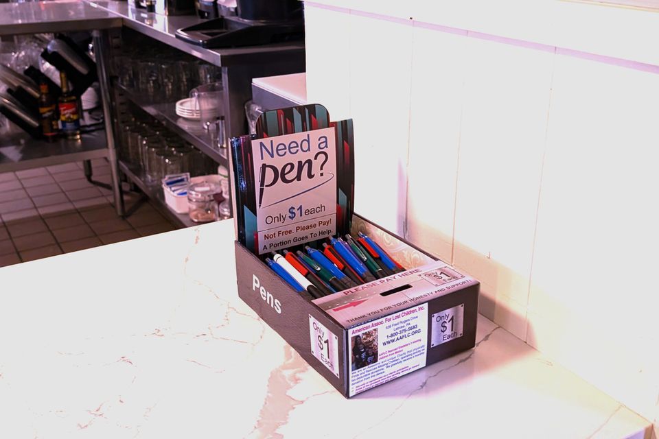 At a coffee shop, great location part-time vending business