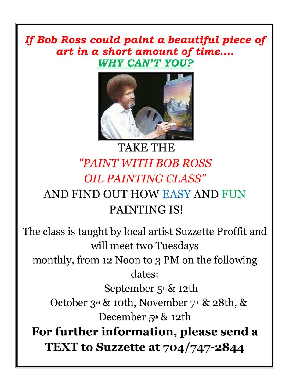 Poster bob ross painting