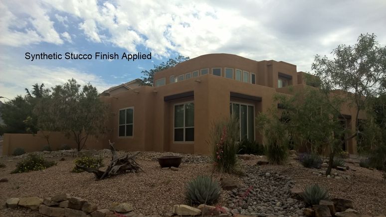 14 stucco finish applied