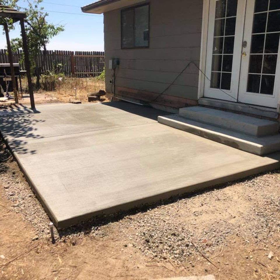 Concrete patio construction in Kuna Idaho