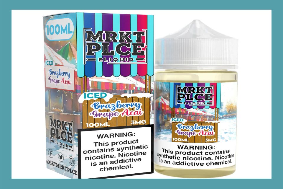 MRKT PLCE Iced Brazberry Grape Acai E-Liquid