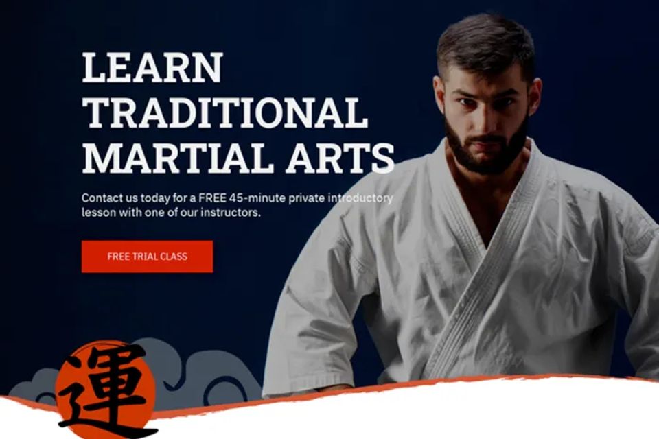 Martial arts school website design theme original