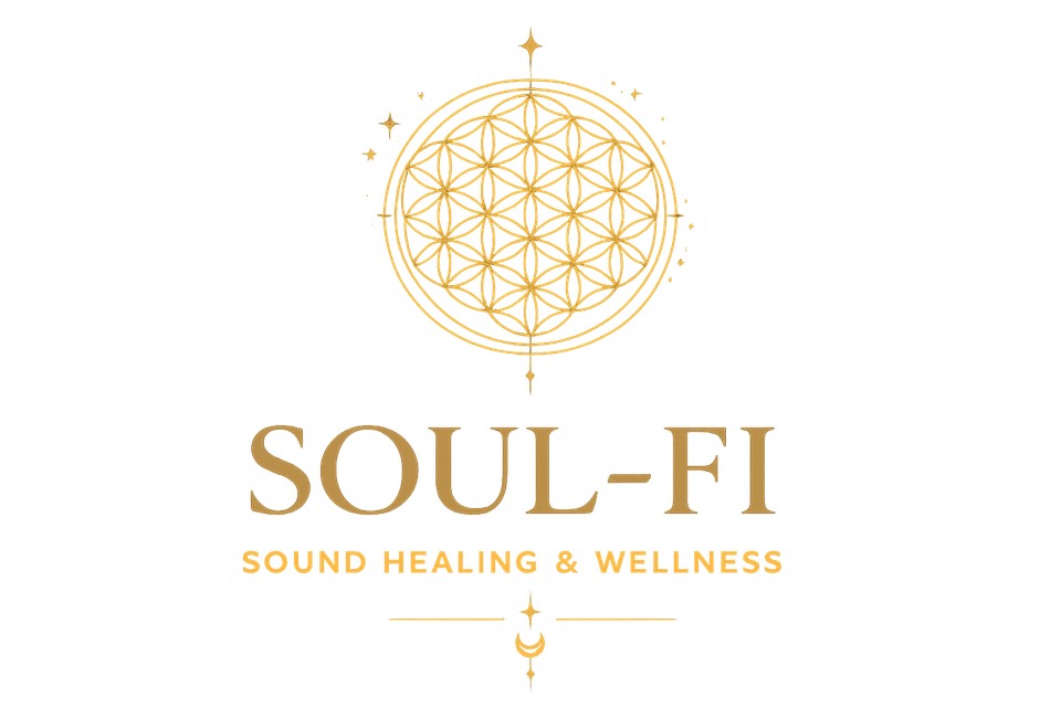 A logo design for a sound healing and wellness bus