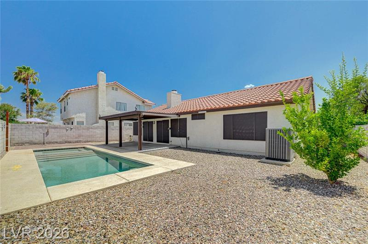 Covered patio and pool at 2334 Danville Court