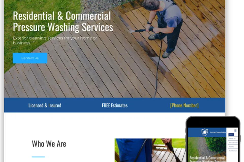 Pressure washing