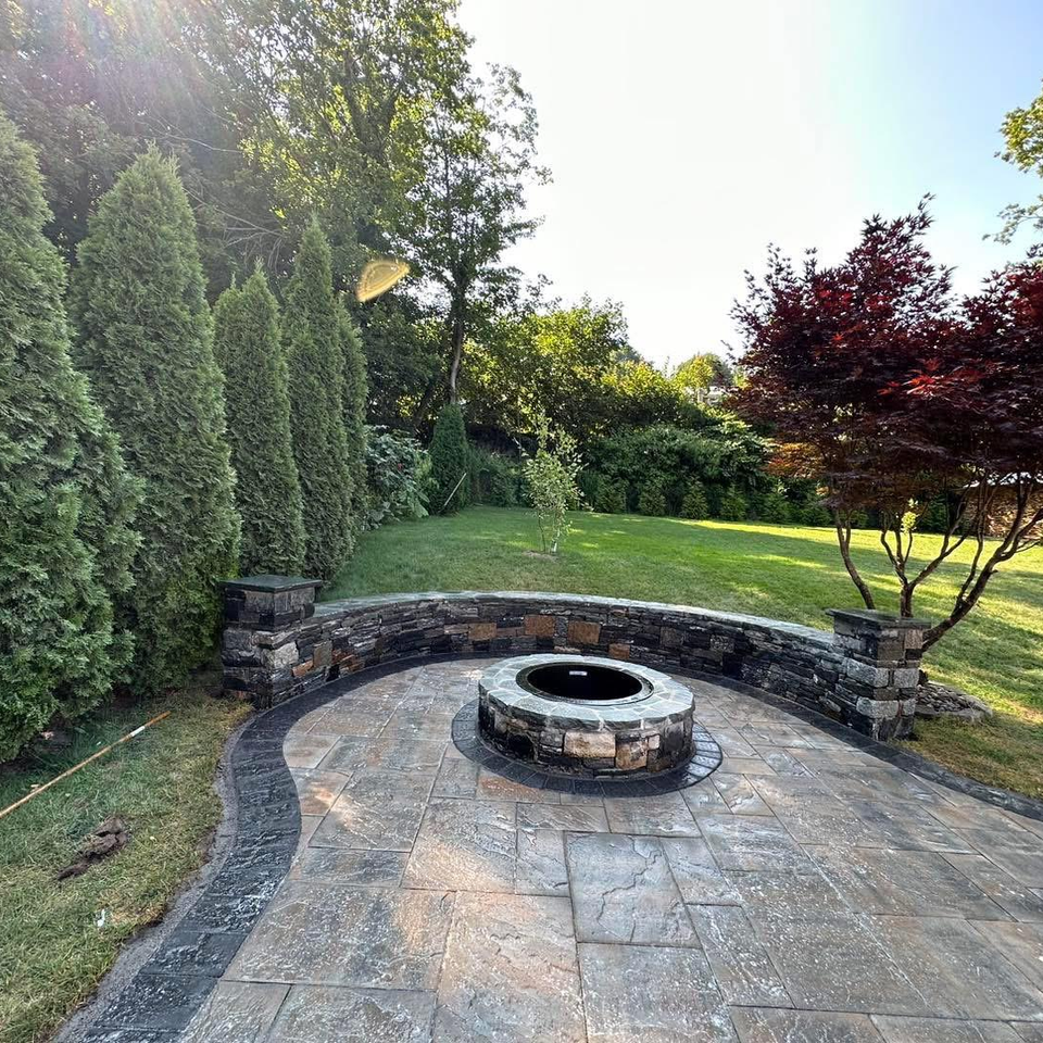 firepit and patio