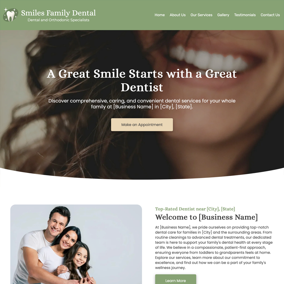 Best dental practic website design themes