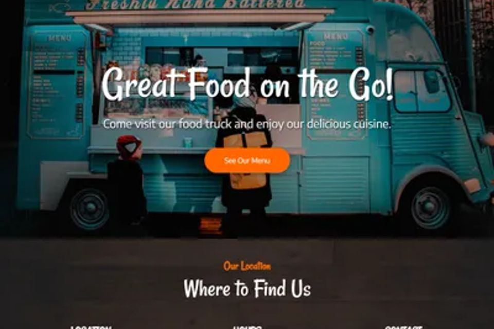Best food truck website template original