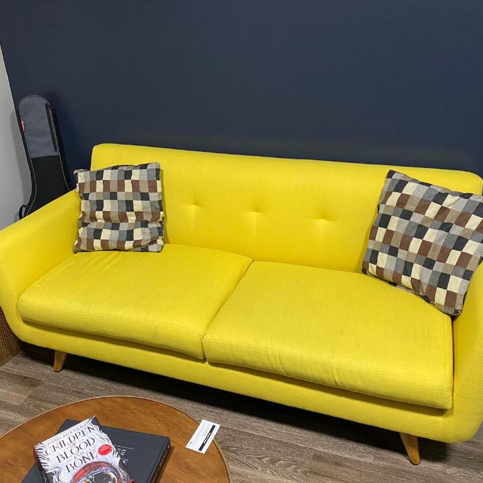 Yellow colorful couch