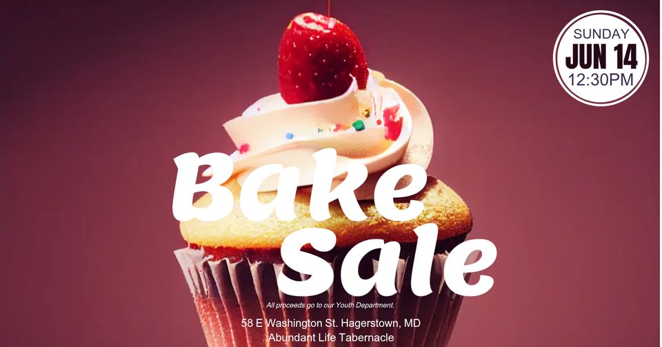 Bake sale flyer