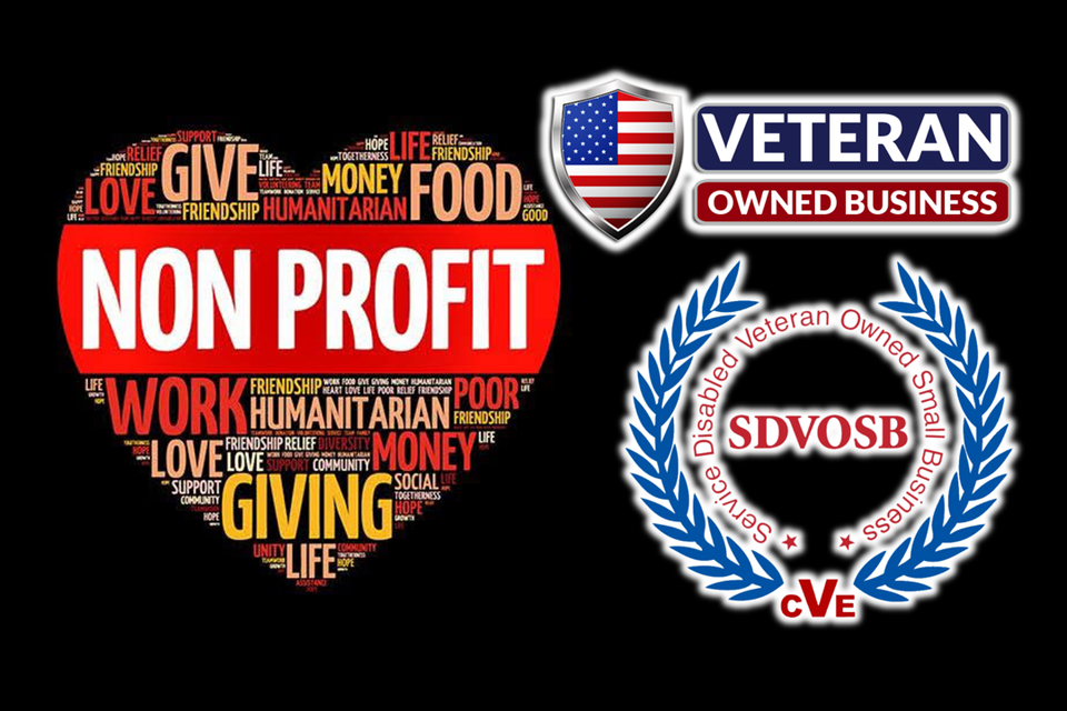 Non profit heart, vob & sdvob logo