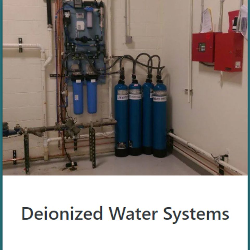 Deionized water systems