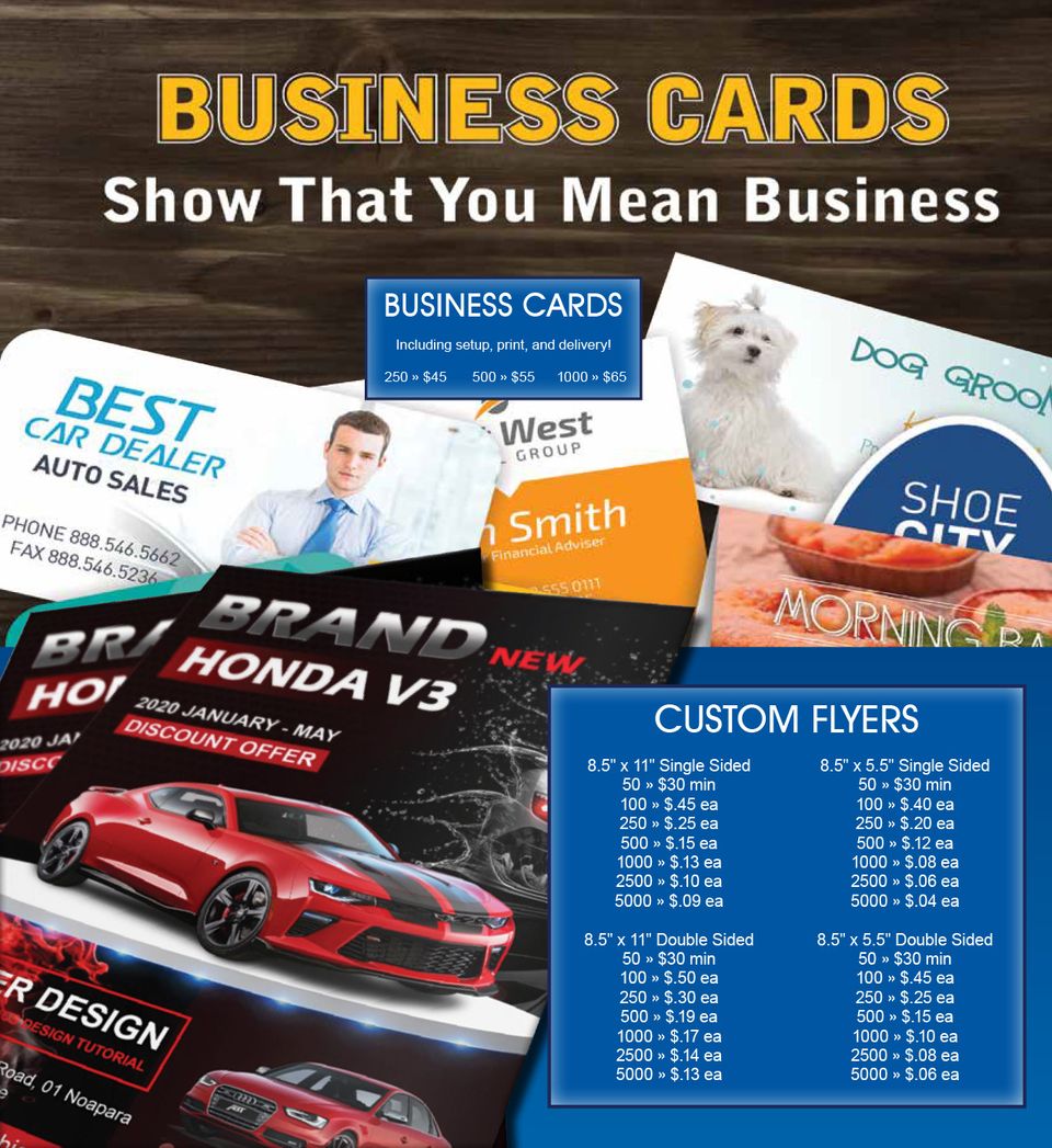Business cards   flyers