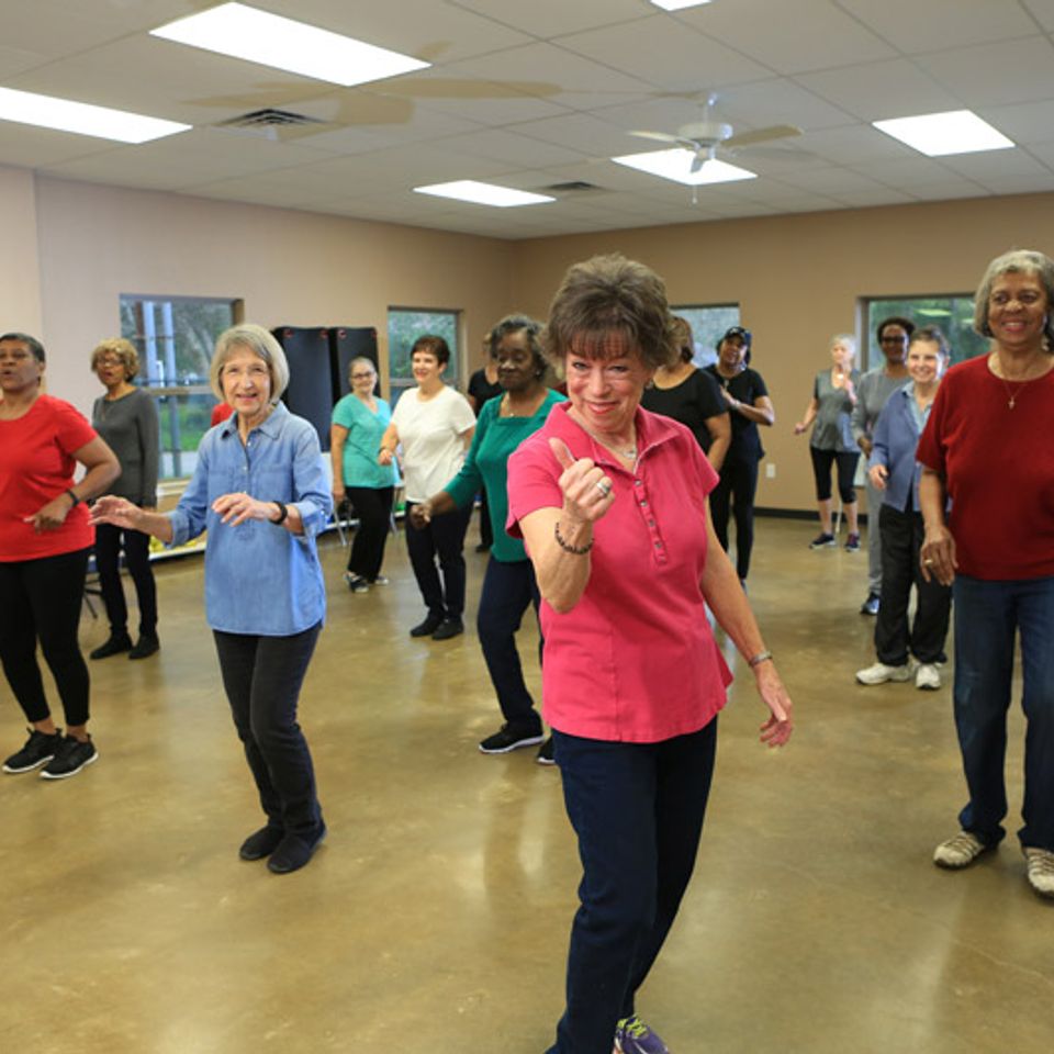 Senior line dancing
