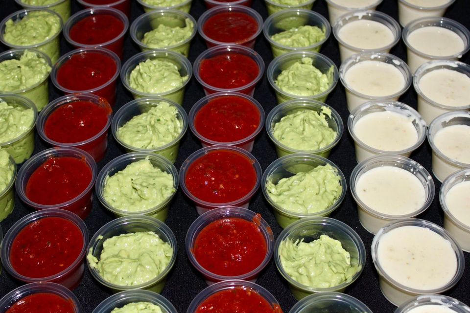 Las trojas wedding catering salsa queso and guacamole