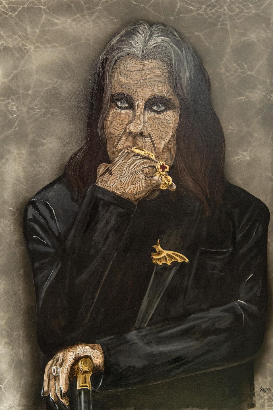 Hand-painted portrait art collection by Skeeter's Grafix.